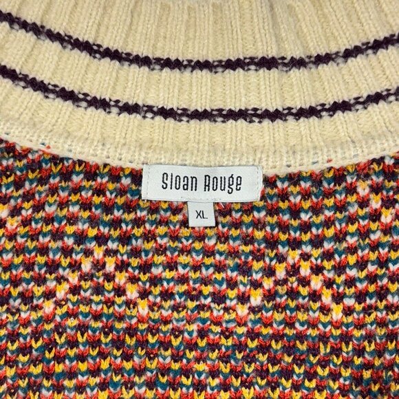 Sloan Rouge Southwestern Full Zip Cardigan Sz.XL Multi Knit Fair Isle Nordic - Picture 4 of 10